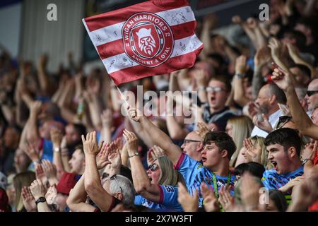 Doncaster, Inghilterra - 18 maggio 2024 - fan della Wigan Warriors Rugby League Betfred Men's Challenge Cup semifinale, Hull Kingston Rovers vs Wigan Warriors all'Eco Power Stadium, Doncaster, UK Dean Williams Foto Stock