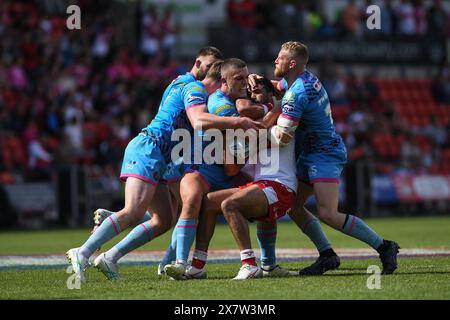 Doncaster, Inghilterra - 18 maggio 2024 - Rugby League Betfred Men's Challenge Cup semifinale, Hull Kingston Rovers vs Wigan Warriors all'Eco Power Stadium, Doncaster, UK Dean Williams Foto Stock