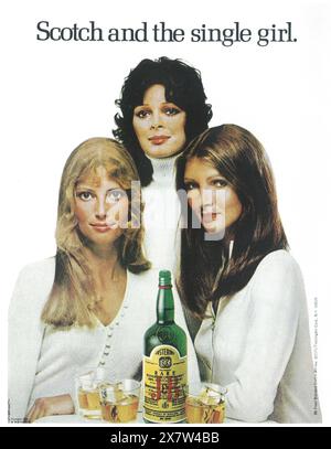 1971 J & B Justerini & Brooks Blended Scotch Whisky ad - Scoth e la ragazza single Foto Stock