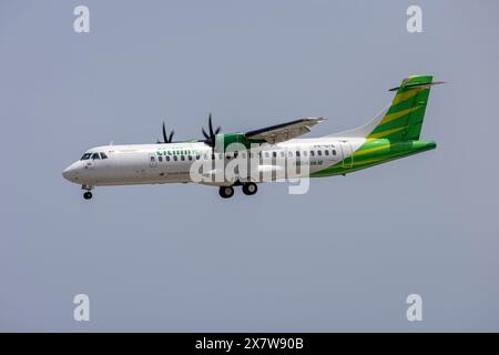 Citilink - Garuda Indonesia ATR-72-600 (ATR 72-212A) (REG: PK-GAE) sul suo volo di ritorno dopo la fine del contratto di locazione. Foto Stock