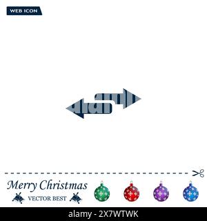 L'icona delle frecce sinistra e destra. Simbolo delle frecce. Illustrazione Vettoriale