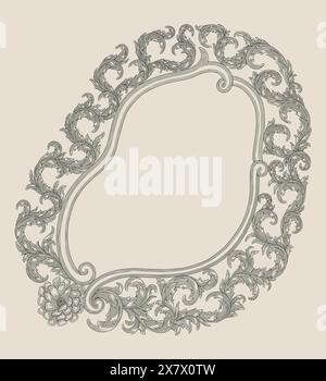 cornice antica illustrazione vettoriale per incisioni vintage Illustrazione Vettoriale