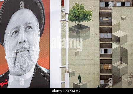 Teheran piange la morte di Seyyed Ebrahim Raisi dopo la morte del presidente e della sua squadra di accompagnamento, domani mercoledì 22 maggio Teheran è pronta a tenere il grande funerale del corpo del presidente. Teheran Iran Copyright: XMohsen Rezaeix  MG 3679 Foto Stock