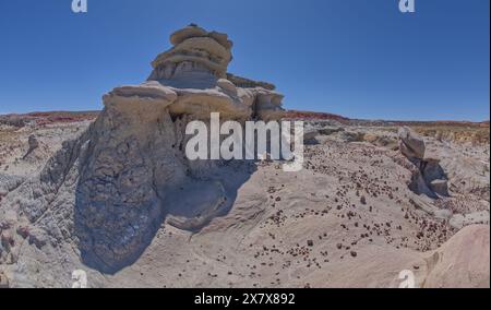 Formazione scolpita dal vento a ovest di Hamilili Point nel Petrified Forest National Park in Arizona. Foto Stock