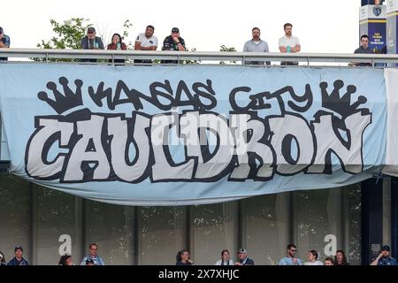 Kansas City, Kansas, Stati Uniti. 21 maggio 2024. La sezione tifosi dello Sporting Kansas City, durante la partita contro il FC Tulsa al Children's Mercy Park di Kansas City, Kansas. David Smith/CSM/Alamy Live News Foto Stock