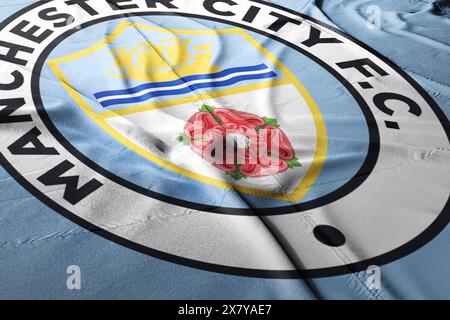 Il Manchester City Football Club è una società calcistica con sede a Manchester, Inghilterra, Foto Stock