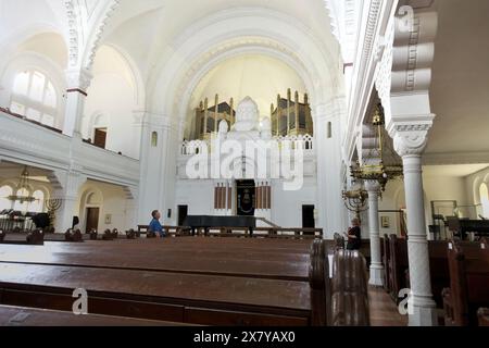 Sinagoga interna di Novi Sad, Vojvodina, Serbia Foto Stock