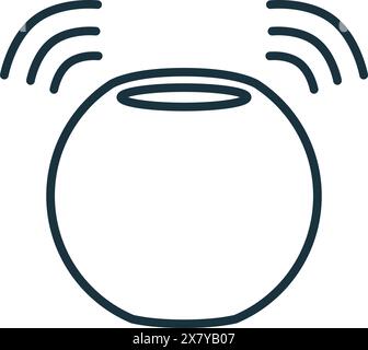 Icona Homepod. Icona monocromatica Simple Virtual Assistant per modelli, Web design e infografiche Illustrazione Vettoriale