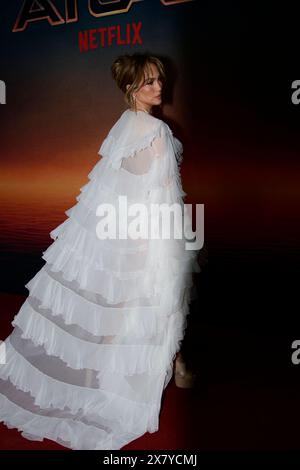 Città del Messico, città del Messico, Messico. 21 maggio 2024. Attrice Jennifer Lopez. L'attrice, Jennifer LÃ³pez, ha fatto impazzire i suoi fan durante la sua visita nella capitale messicana per promuovere il suo film ATLAS. Indossando uno spettacolare abito bianco, Jennifer LÃ³pez è stata applaudita dai suoi fan messicani (Credit Image: © Jorge Nunez/ZUMA Press Wire) SOLO PER USO EDITORIALE! Non per USO commerciale! Foto Stock