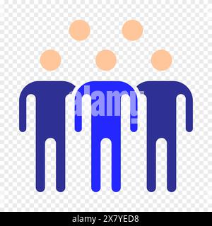 Icona di impostazione dibattito. Due figure di alto profilo, che rappresentano l'accordo, la collaborazione, il lavoro di squadra, la discussione politica, dibattito, discussione, consenso, partner Illustrazione Vettoriale