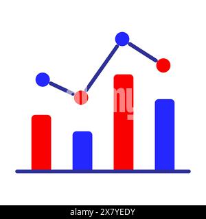 Diagramma con icona di uscita dal polling. Elezioni, analisi, evote, timbri di controllo, votazione, candidato, elettore, seggio elettorale, presidente, parlamento, elettronica Illustrazione Vettoriale