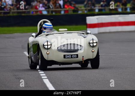 Jack Rawles, Austin Healey 100S, Peter Collins Trophy, una gara con un solo pilota della durata di venticinque minuti per le auto da corsa sportive che in genere compongono Foto Stock