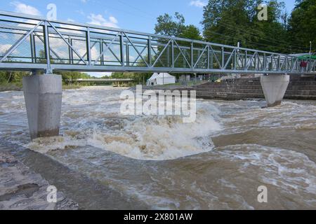 Big Water ai Campionati europei di slalom d'acqua di Tacen, Slovenia, il 17 maggio 2024. La gara di venerdì è stata annullata e il programma è stato riorganizzato. (CTK Foto Stock