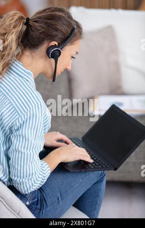 amo lavorare da casa Foto Stock