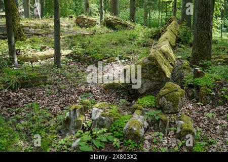 Ketrzyn, Gierloz, Polonia - 11 maggio 2024 - l'edificio rimane al bugiardo di Wolf Foto Stock