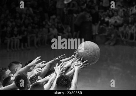 Festival del Mud Ball Wrestling Foto Stock