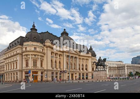 Bucarest, Romania - 24 giugno 2018: La Biblioteca Universitaria centrale di Bucarest (in rumeno: Biblioteca Centrală Universitară) è una biblioteca situata nel centro di Bu Foto Stock