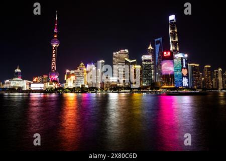 Shanghai, Chine. 21 maggio 2024. The Bund, l'Oriental Pearl Tower durante l'ePrix di Shanghai 2024, ottavo incontro del Campionato Mondiale ABB FIA di Formula e 2023-24, sul circuito Internazionale di Shanghai dal 24 al 26 maggio 2024 a Shanghai, Cina - foto Julien Delfosse/DPPI credito: DPPI Media/Alamy Live News Foto Stock