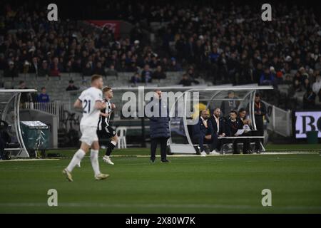 MELBOURNE, AUSTRALIA. 22 maggio 2024. Nella foto: Il manager del Tottenham Hotspur Ange Postecoglou durante la settimana globale del calcio le squadre della Premiership inglese sono amichevoli al MCG di Melbourne. Crediti: Karl Phillipson/Alamy Live News Foto Stock