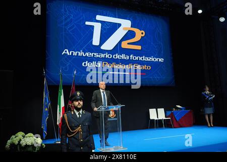 Bologna, Italia. 22 marzo 2024. Bologna, Italia - Cronaca - 22 maggio 2024 - 172mo anniversario fondazione corpo dellaPolizia di Stato con ministro degli interni Matteo Piantedosi - - (foto Michele Nucci/LaPresse) News - Bologna, Italia - 22 maggio, 2024 - 172° anniversario della fondazione della polizia di Stato con il Ministro dell'interno Matteo Piantedosi - (foto Michele Nucci/LaPresse) crediti: LaPresse/Alamy Live News Foto Stock