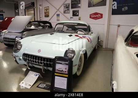 Una ricostruzione della Chevrolet Corvette 1954 Motorama, in mostra alla Lingenfelter Collection, Brighton, Michigan USA Foto Stock