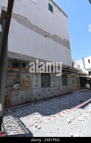 Napoli Pozzuoli, Italia. 22 maggio 2024. Pozzuoli (Napoli) - bradicardia nei campi Flegrei. Danni causati da terremoti agli edifici solo uso editoriale credito: Agenzia fotografica indipendente/Alamy Live News Foto Stock