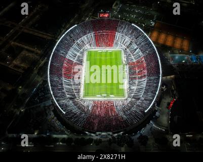 Vista aerea dello stadio della squadra di calcio "River Plate", noto anche come stadio Antonio Vespucio Liberti. ("il Monumentale") Foto Stock