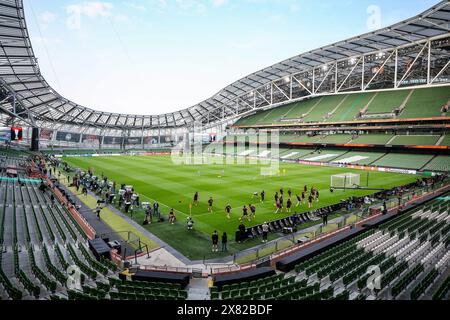 Dublino, Irlanda. 21 maggio 2024. Calcio: Europa League, prima della finale Atalanta Bergamo - Bayer Leverkusen, allenando il Bayer Leverkusen allo Stadio Aviva. Crediti: Jan Woitas/dpa/Alamy Live News Foto Stock