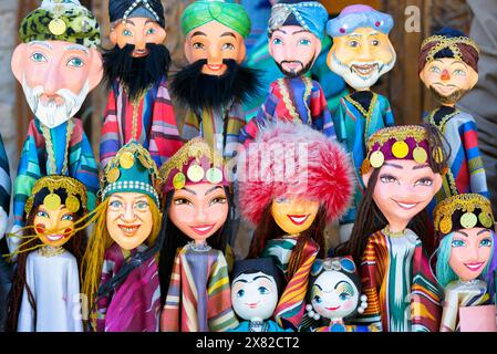 Marionette tradizionali in Uzbekistan Foto Stock