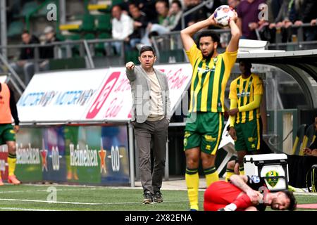 L'AIA - l'allenatore dell'ADO Den Haag Darije Kalezic durante la partita di promozione/retrocessione tra ADO Den Haag e Excelsior Rotterdam allo stadio Bingoal il 22 maggio 2024 ad Amsterdam, Paesi Bassi. ANP GERRIT VAN COLOGNE Foto Stock