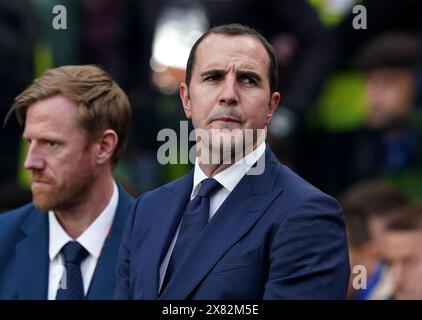 L'allenatore ad interim dell'Irlanda e ambasciatore della finale dell'Europa League John o'Shea prima della finale della UEFA Europa League all'Aviva Stadium di Dublino. Data foto: Mercoledì 22 maggio 2024. Foto Stock