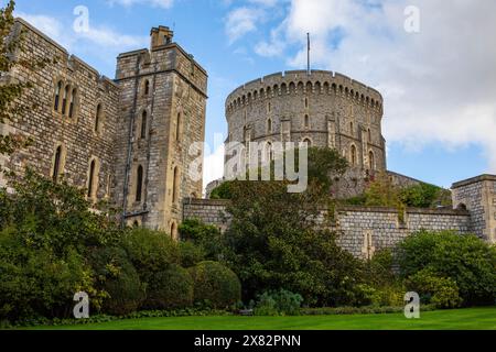 Windsor, Regno Unito - 21 ottobre 2023 : il magnifico Castello di Windsor nel Berkshire, Regno Unito. Foto Stock