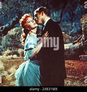 GUNFIGHT AT THE O.K.CORRAL 1957 Paramount Pictures film Rhonda Fleming nel ruolo di Laura Denbow e Burt Lancaster nel ruolo di Wyatt Earp Foto Stock