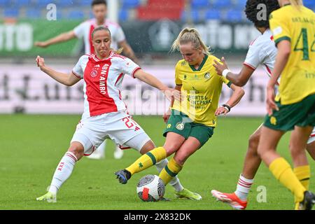 Rosa van Gool (21) di Ajax Vrouwen e Amber Van Heeswijk (15) di fortuna Sittard nella foto durante una partita di calcio femminile tra Ajax Amsterdam vrouwen e fortuna Sittard nella finale della Coppa dei campioni olandese Toto KNVB, mercoledì 20 maggio 2024 a Tilburg, Paesi Bassi. FOTO SPORTPIX | David Catry Foto Stock
