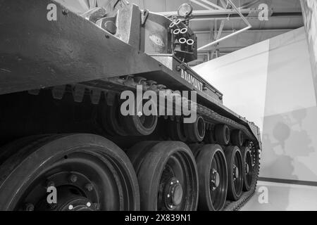 Bovington.Dorset.Regno Unito.8 agosto 2023.Un carro Comet della seconda guerra mondiale è in mostra al Tank Museum di Dorset Foto Stock