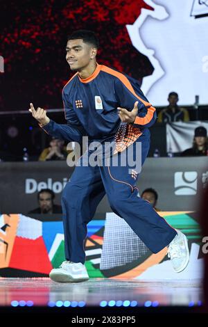 Shanghai, Cina. Credito: MATSUO. 19 maggio 2024. Lee (NED) Breaking: Serie di qualificazioni olimpiche OQS per paris 2024 B-Boys Final a Huangpu River Side a Shanghai, Cina. Crediti: MATSUO . K/AFLO SPORT/Alamy Live News Foto Stock