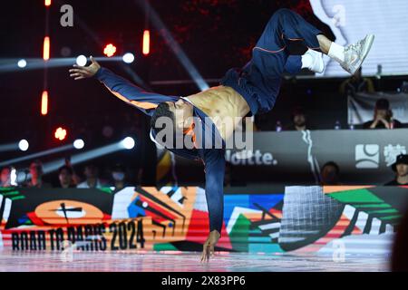 Shanghai, Cina. Credito: MATSUO. 19 maggio 2024. Lee (NED) Breaking: Serie di qualificazioni olimpiche OQS per paris 2024 B-Boys Final a Huangpu River Side a Shanghai, Cina. Crediti: MATSUO . K/AFLO SPORT/Alamy Live News Foto Stock