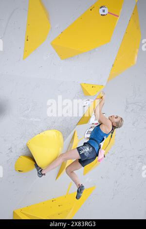 Futaba Ito (JPN), 19 MAGGIO 2024 - Sport Climbing: Serie di qualificazioni olimpiche OQS per paris 2024 Women's Combined, lead Final presso Huangpu River Side a Shanghai, Cina. (Foto di MATSUO. K/AFLO SPORT) Foto Stock