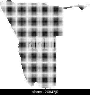 icona della mappa del paese della namibia disegno illustrativo del continente africano Illustrazione Vettoriale
