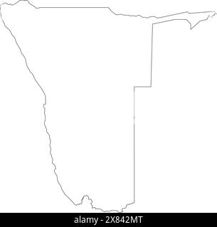 icona della mappa del paese della namibia disegno illustrativo del continente africano Illustrazione Vettoriale