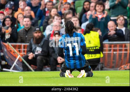 Durante la finale di UEFA Europa League 2024 tra Atalanta BC e Bayer 04 Leverkusen alla Dublin Arena di Dublino, Irlanda, il 22 maggio 2024 (foto di Andrew SURMA/ Credit: SIPA USA/Alamy Live News Foto Stock