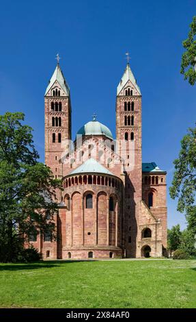 Cattedrale imperiale, cattedrale di Spira, lato est, Spira, Renania-Palatinato, Germania Foto Stock