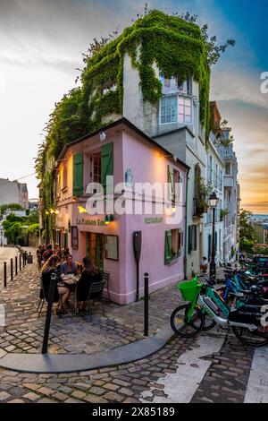 La Maison Rose; Montmartre; Parigi Foto Stock
