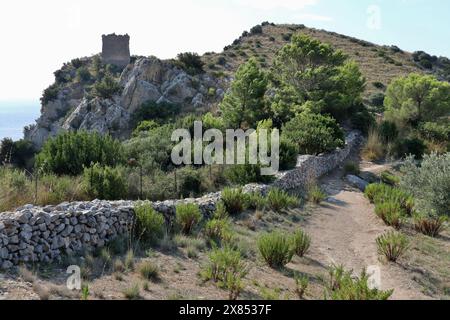 Nerano - Torre di Montalto dal sentiero di accesso Foto Stock