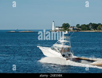 Faro di New London Harbor. Faro di Pequot. New London. Connecticut, Stati Uniti d'America Foto Stock