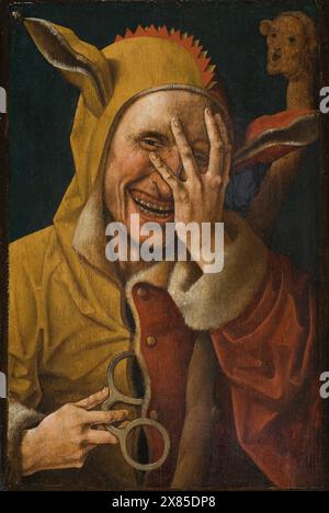 Uno sciocco ridendo, forse Jacob Cornelisz van Oostsanen Foto Stock