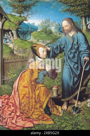 Cristo che appare a Maria Maddalena come giardiniere Jacob Cornelisz van Oostsanen Foto Stock