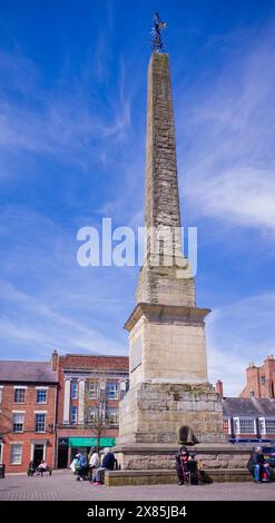 La piazza principale di Ripon in un giorno non di mercato Foto Stock