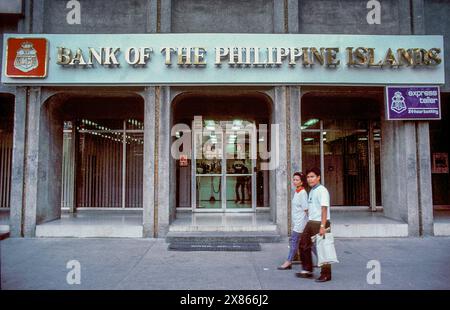 Filippine, Manila; esterno della banca delle Filippine a Manila. Foto Stock
