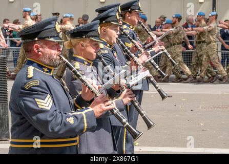 Londra, Regno Unito. 23 maggio 2024. Cerimonia del giorno delle forze di pace al Cenotafio di Whitehall per commemorare la giornata internazionale delle forze di pace delle Nazioni Unite 2024. Crediti: Phil Robinson/Alamy Live News Foto Stock